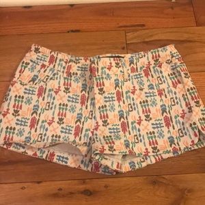 Aztec cream denim like shorts